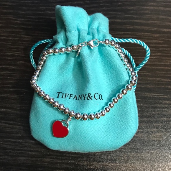 Mini Heart Tag Bead Bracelet 
